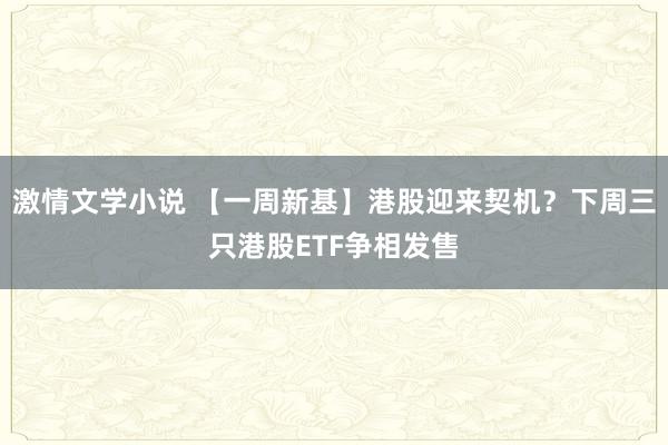 激情文学小说 【一周新基】港股迎来契机？下周三只港股ETF争相发售