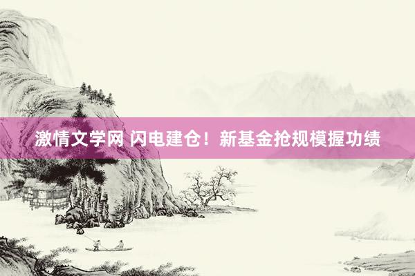 激情文学网 闪电建仓！新基金抢规模握功绩