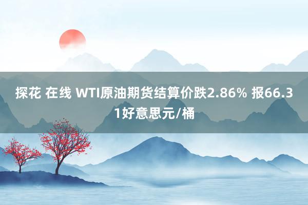 探花 在线 WTI原油期货结算价跌2.86% 报66.31好意思元/桶
