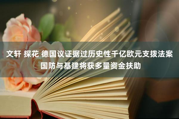 文轩 探花 德国议证据过历史性千亿欧元支拨法案 国防与基建将获多量资金扶助